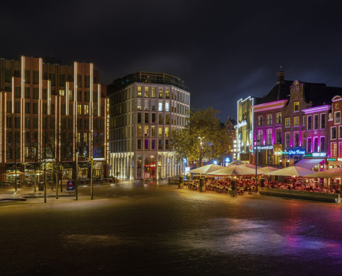 Grote Markt Groningen bij avond