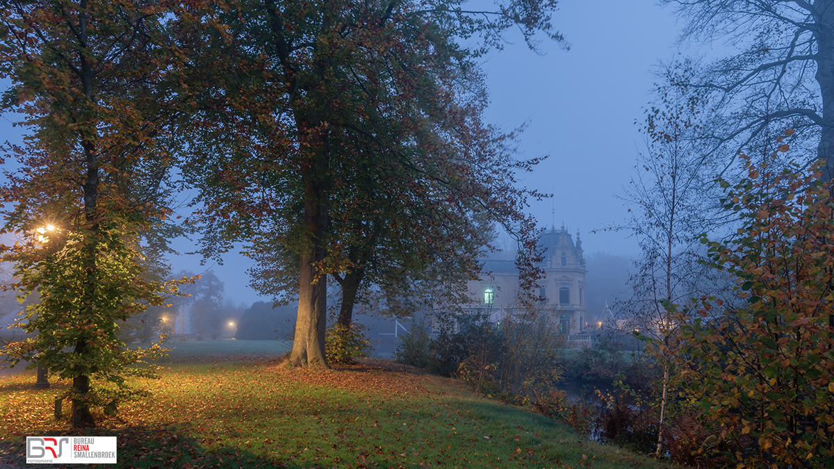 kasteel Nienoord in de mist