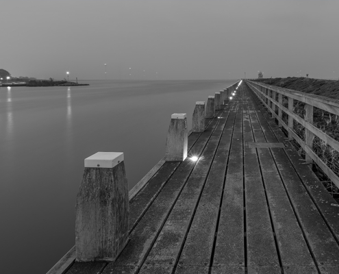 De Kaap bij avond in zwart-wit