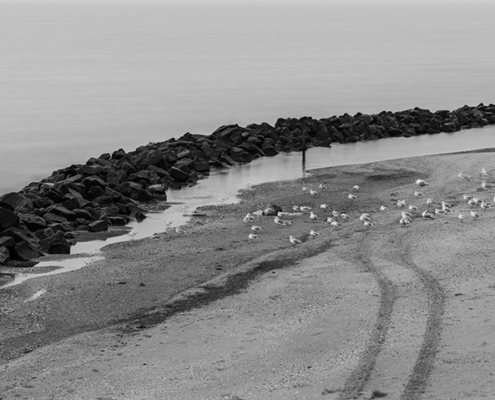 Slikhoogte Strand Urk in Long Exposure