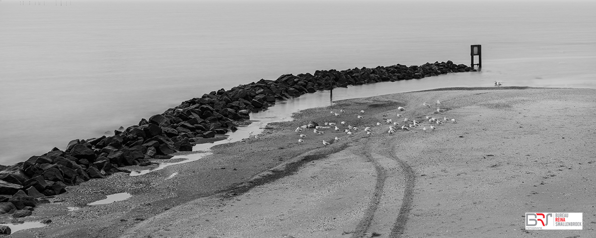 Slikhoogte Strand Urk in Long Exposure