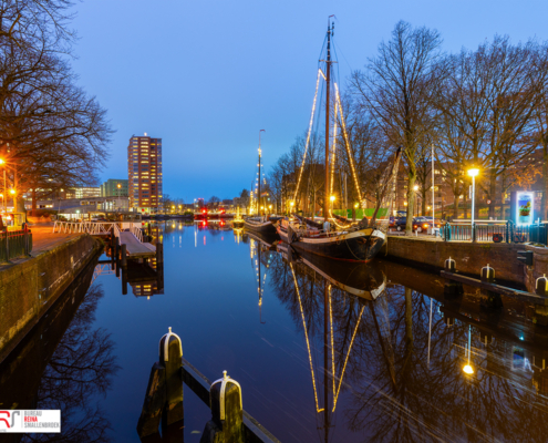 WinterWelvaart Zuiderhaven vanaf Museumbrug Groningen